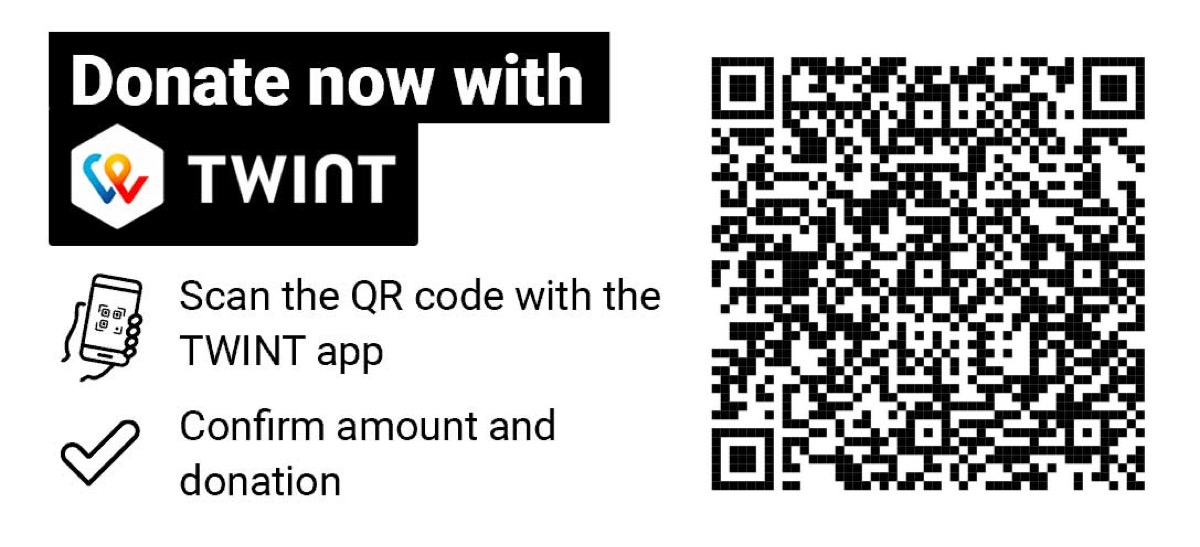 QR code TWINT pour soutenir l'association